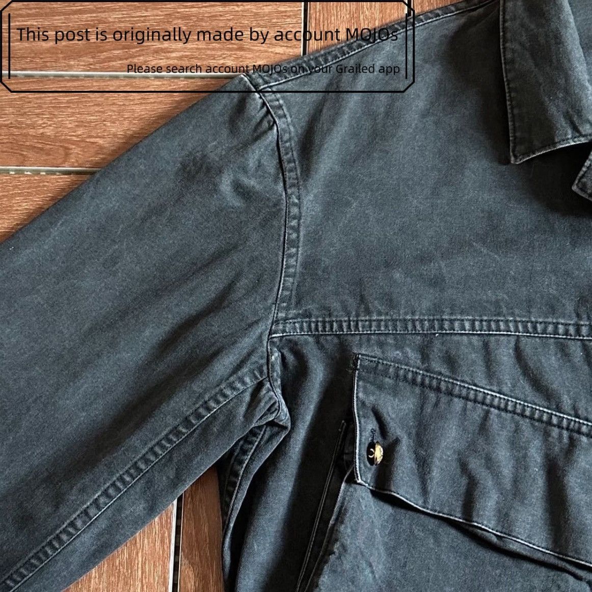 Yohji Yamamoto Sz L Yohji Yamamoto 80s Vintage Black Work Shop Jacket mojos Size US L / EU 52-54 / 3 - 3 Thumbnail