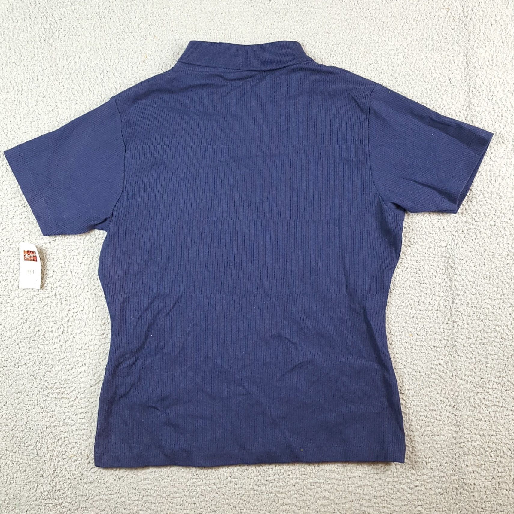 Vintage Woolrich Women's Polo Knit Collared Polo Navy Blue Size L Woolrich Polo Shirt 00s 90s Preppy Outdoor Retro Sports Casual Shirt Womens Size L / US 10 / IT 46 - 5 Thumbnail