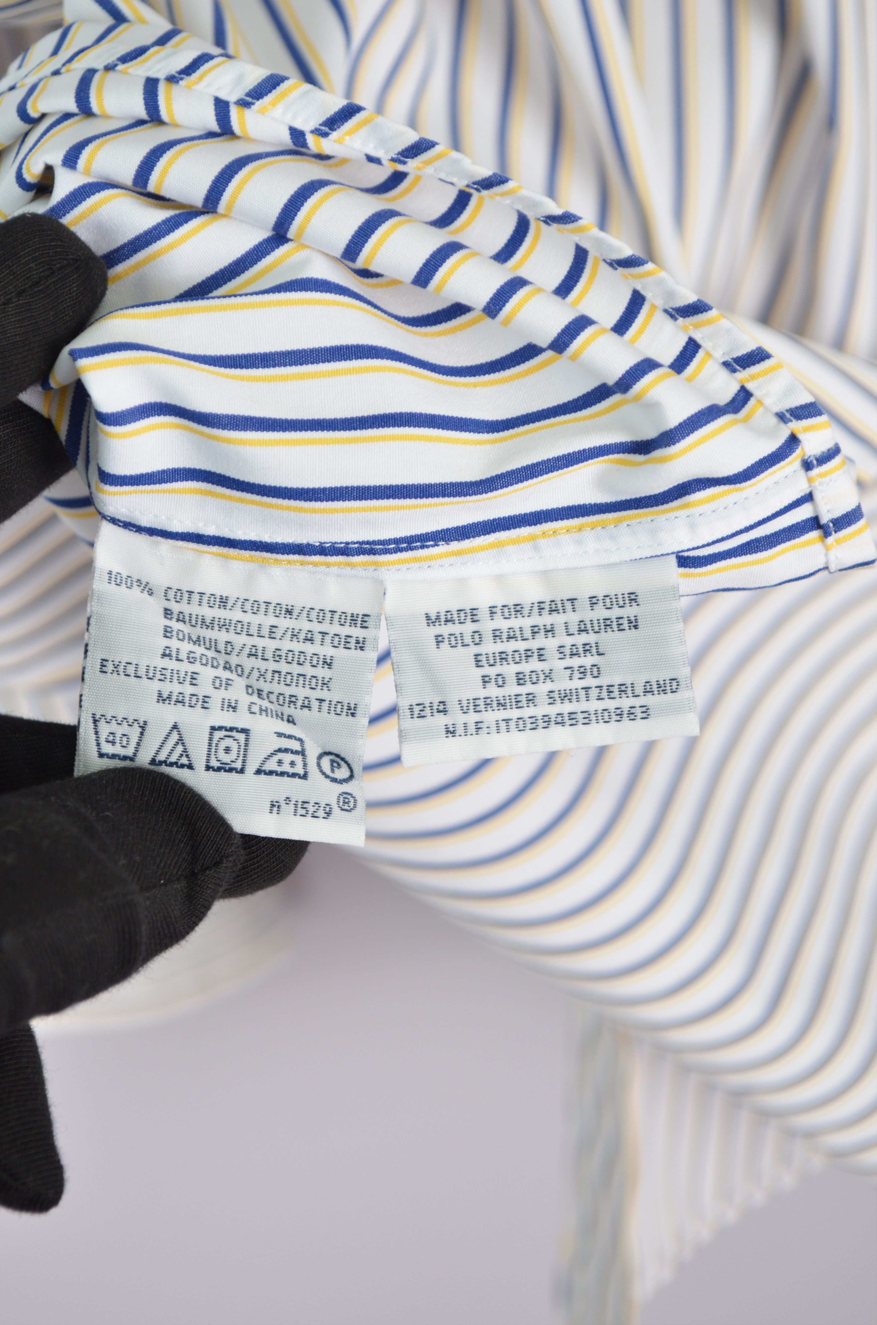 Polo Ralph Lauren Polo Ralph Lauren Striped White Blue Yellow Shirt Size L Size US L / EU 52-54 / 3 - 7 Thumbnail