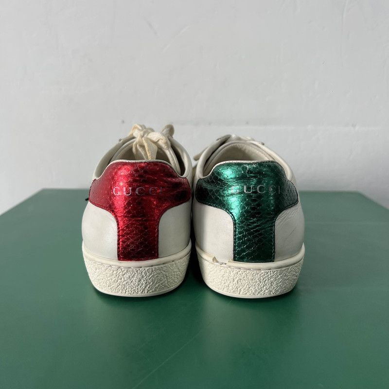 Gucci Gucci Ace Leather Pineapple Embroidered Sneakers -2508 Size US 6 / IT 36 - 1 Thumbnail