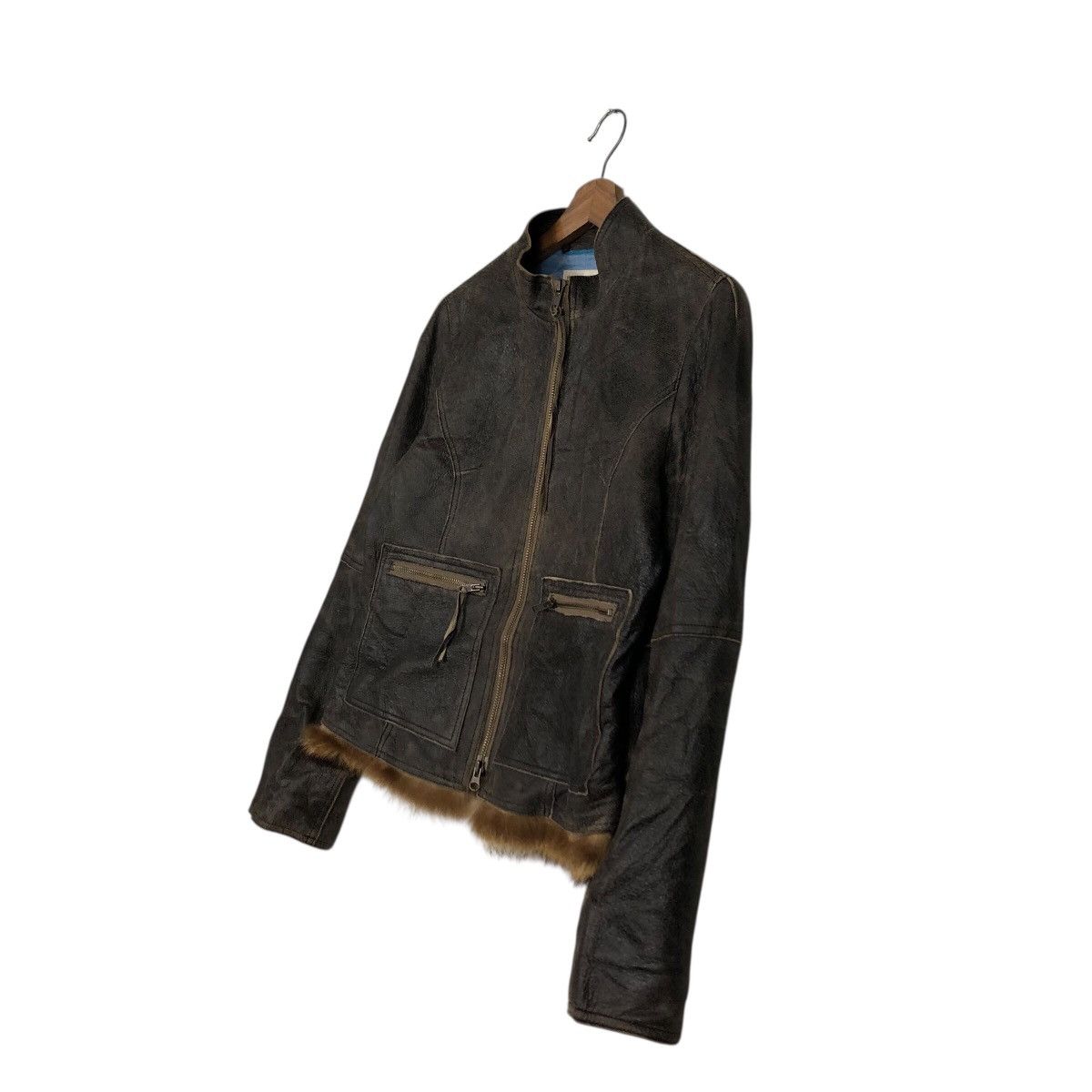 Japanese Brand Vintage Biker Leather Jacket Doney Blanket Fur Issey Miyake Size US M / EU 48-50 / 2 - 3 Thumbnail