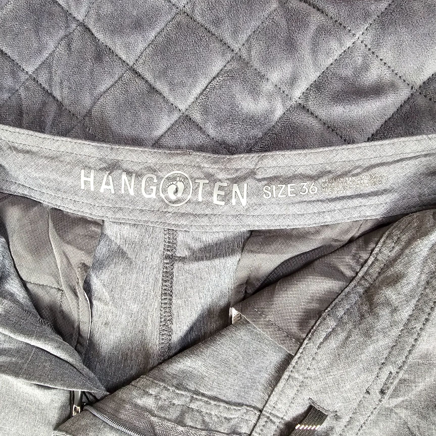 Hang Ten Hang Ten Mens Shorts Size 36 Gray Quick-Dry Stretch Bermuda Drawstring Waist Size US 36 / EU 52 - 2 Thumbnail