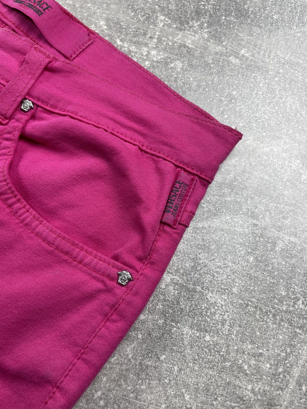 Versace Jeans Couture Vintage Versace Jeans Couture Y2K Fuchsia Flared Pants Size 30" / US 8 / IT 44 - 11 Thumbnail