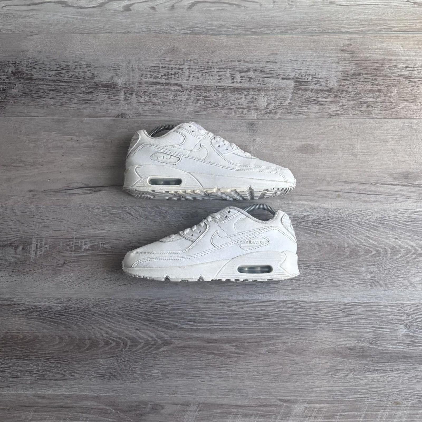 Nike NIKE • Air Max 90 GS "Recraft Triple White" (7M) Size US 7 / EU 40 - 1 Thumbnail