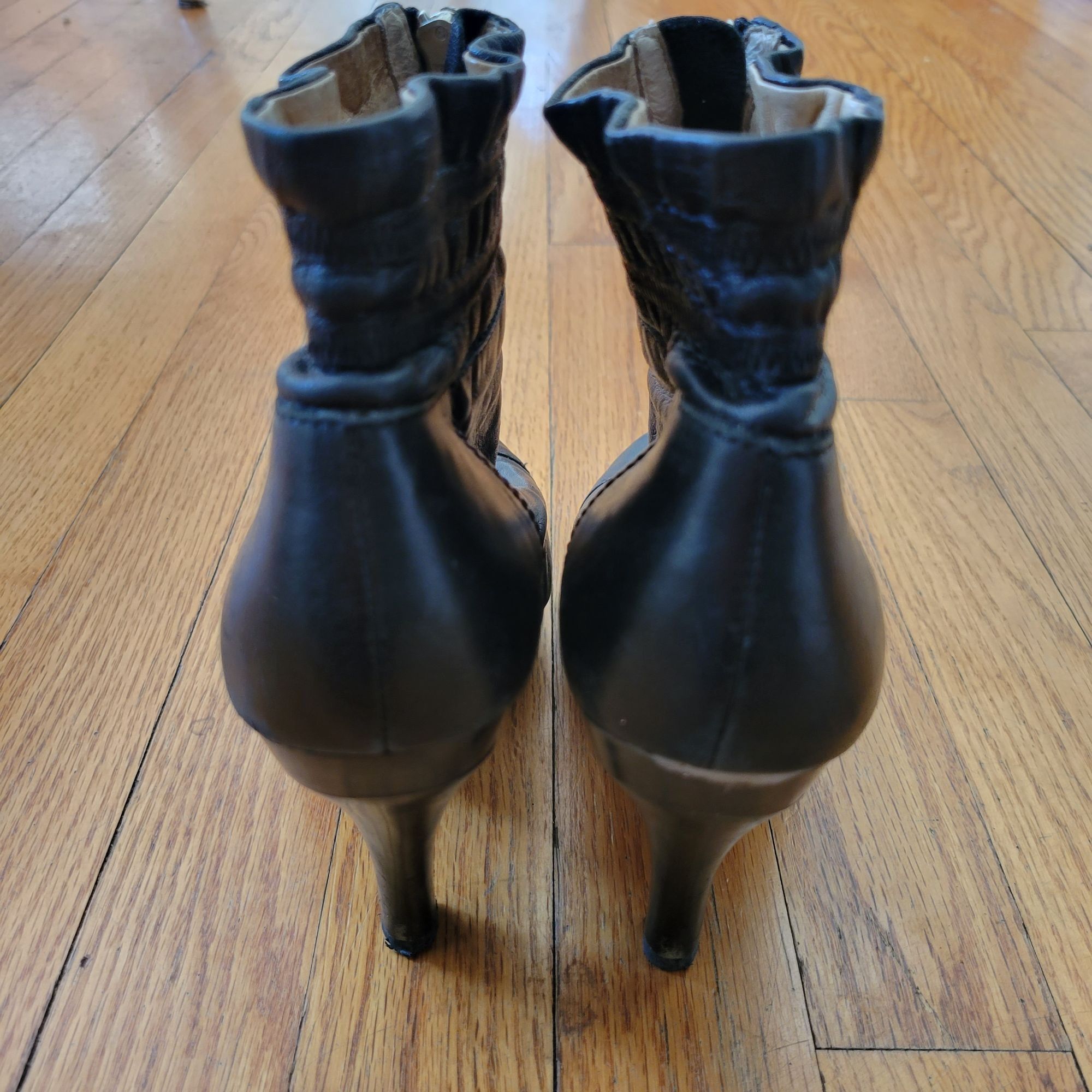Michael Kors Michael Kors 7M Black Leather Ankle Boots Full Zip Stiletto Size US 7 / IT 37 - 6 Thumbnail