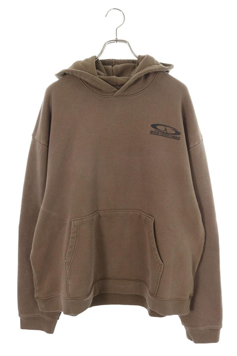 Nike Nike Logo Print Pullover Hoodie Brown Size L Size US L / EU 52-54 / 3 - 1 Thumbnail