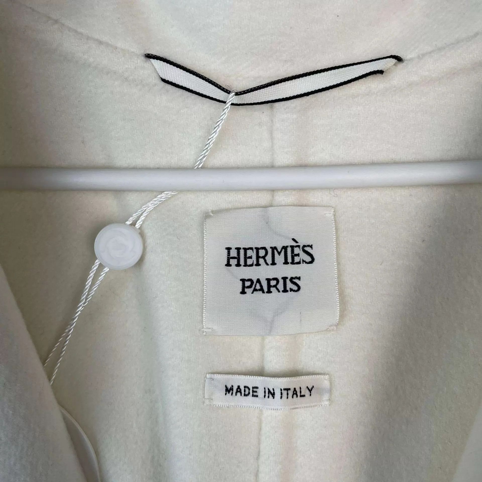 Hermes Hermès Wool Overcoat White Belt Size S / US 4 / IT 40 - 5 Thumbnail