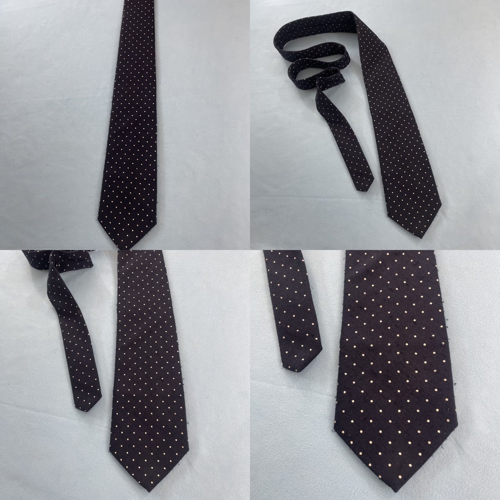 Brooks Brothers VINTAGE Brooks Brothers Makers Silk Tie Blue White Dots Spots USA 3.25x55 Tie Mens Silk Vintage 1960s Wedding Business Power Tie Size ONE SIZE - 10 Thumbnail