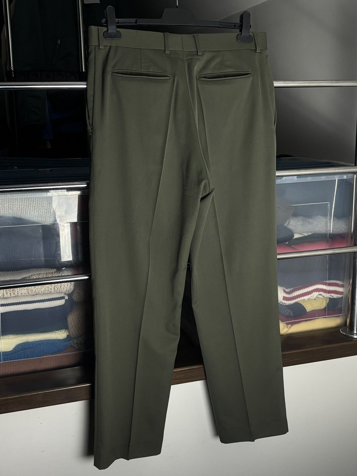 Dior Dior Olive Tailored Wool Pressed Crease Chino Pants Trousers Size US 32 / EU 48 - 5 Thumbnail