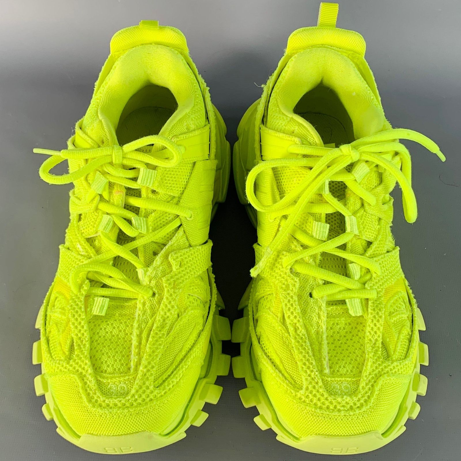 Balenciaga BALENCIAGA Size 6 Track 3 Green Neon Nylon Chunky Sneakers Size US 6 / EU 39 - 4 Thumbnail
