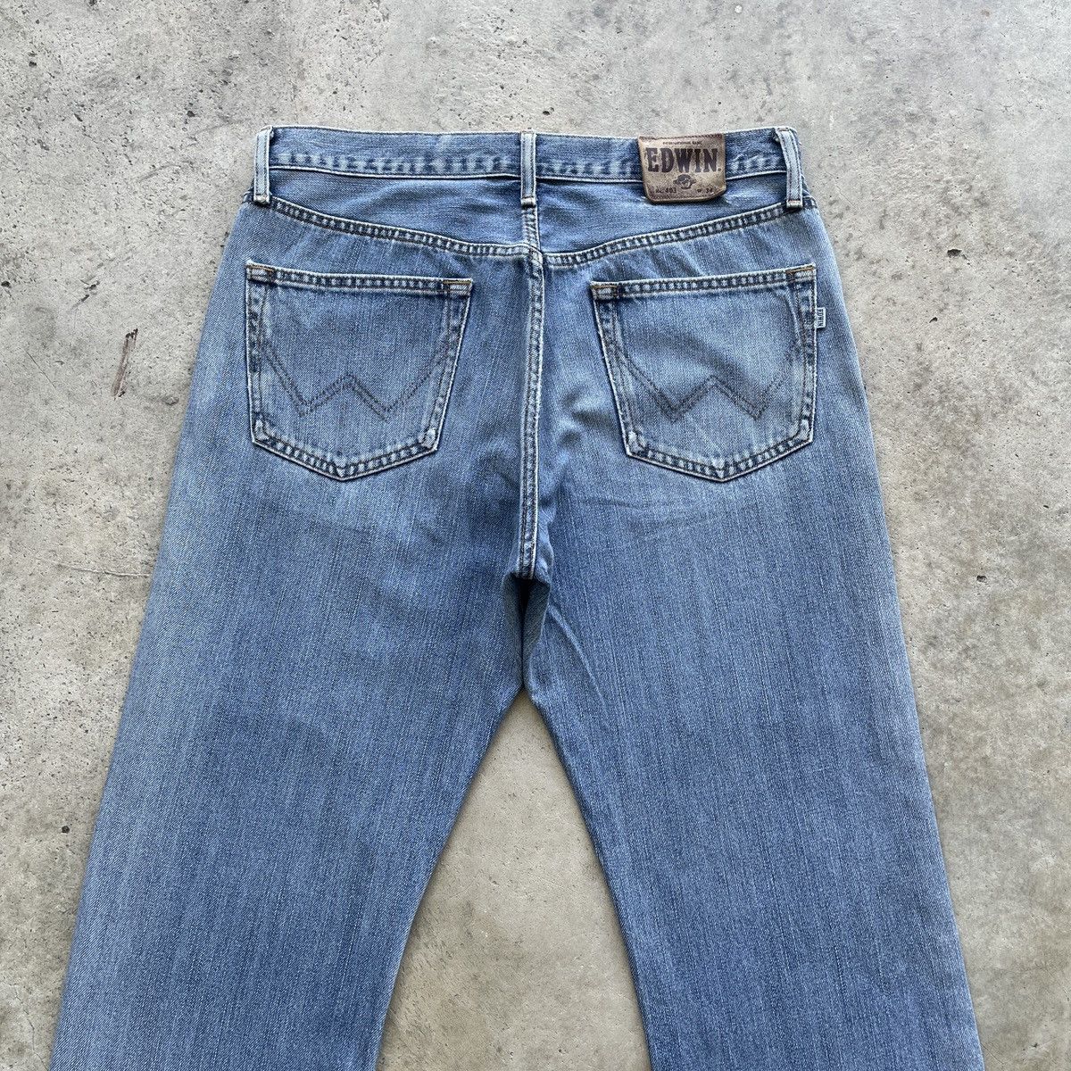 Edwin × Jean × Vintage Vintage Edwin 403 Faded Jeans Distressed Denim Pants W33 Size US 33 - 8 Thumbnail