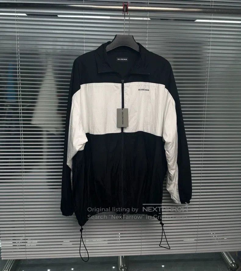 Balenciaga Balenciaga Black White Windbreaker Jacket. Size US XL / EU 56 / 4 - 1 Thumbnail