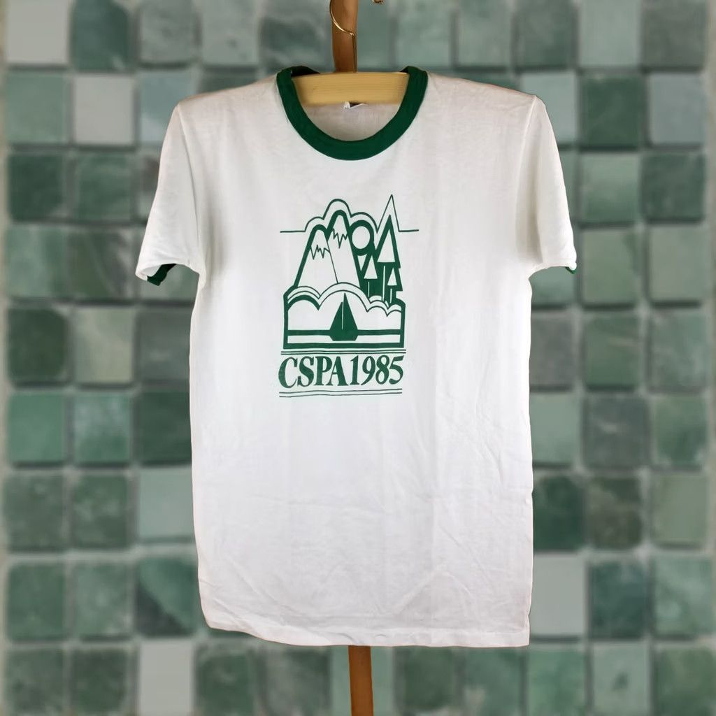 Champion VINTAGE CHAMPION CSPA CHILD STATUS PROYRCTION ACT WHITE RINGER T-SHIRT SZ M Size US M / EU 48-50 / 2 - 1 Thumbnail