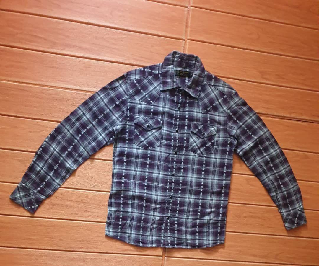 PPFM 💥Gilevans checkered purple inspired sugarcane western shirt Size US M / EU 48-50 / 2 - 7 Thumbnail