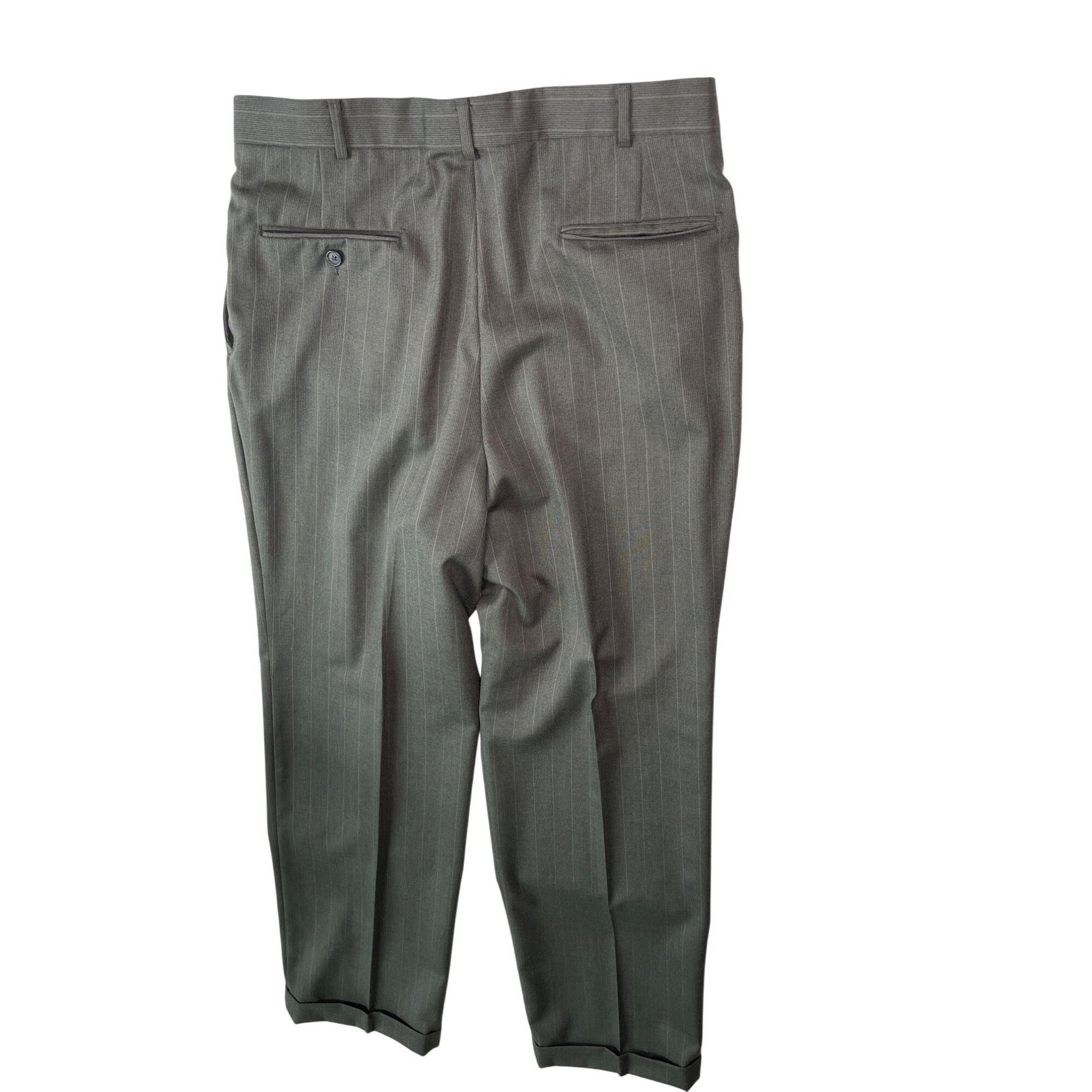 Other Mens Gray Pinstripe Suit 42R 100% Worsted Wool Pants 34/31 B Size 42R - 11 Thumbnail