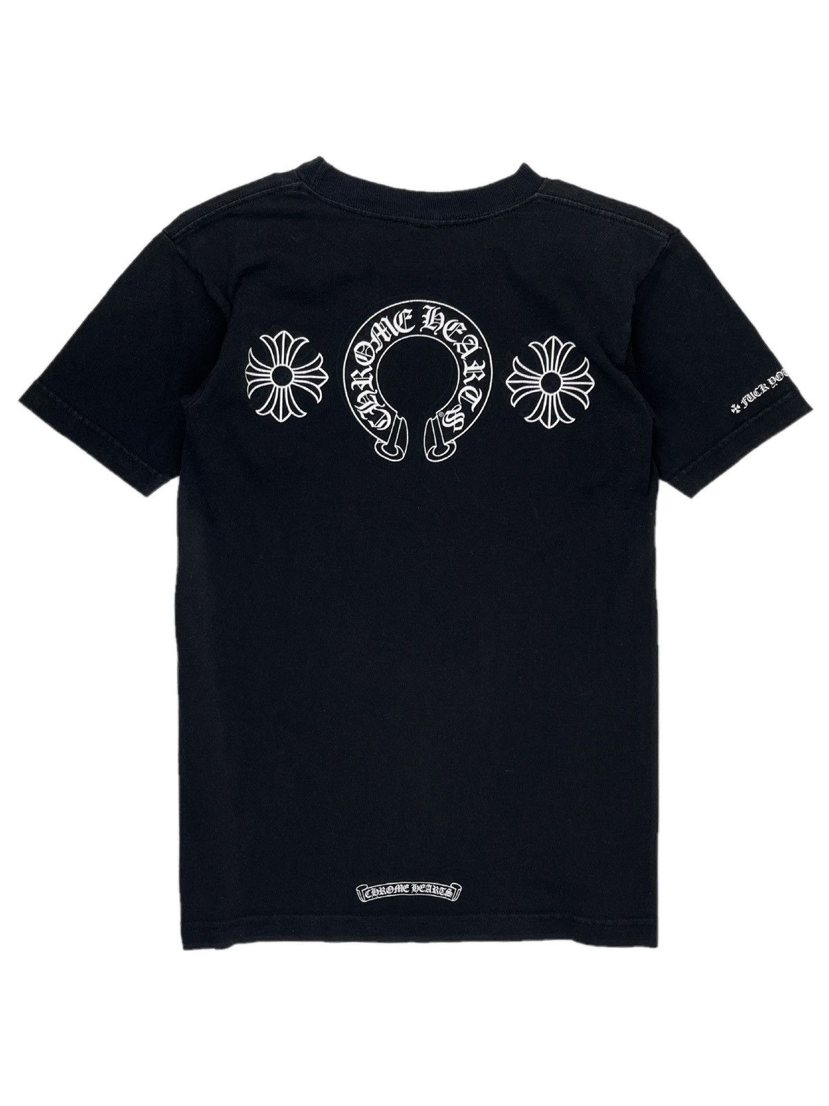 Chrome Hearts Chrome Hearts Horseshoe Cross Scroll Logo Pocket Tshirt
