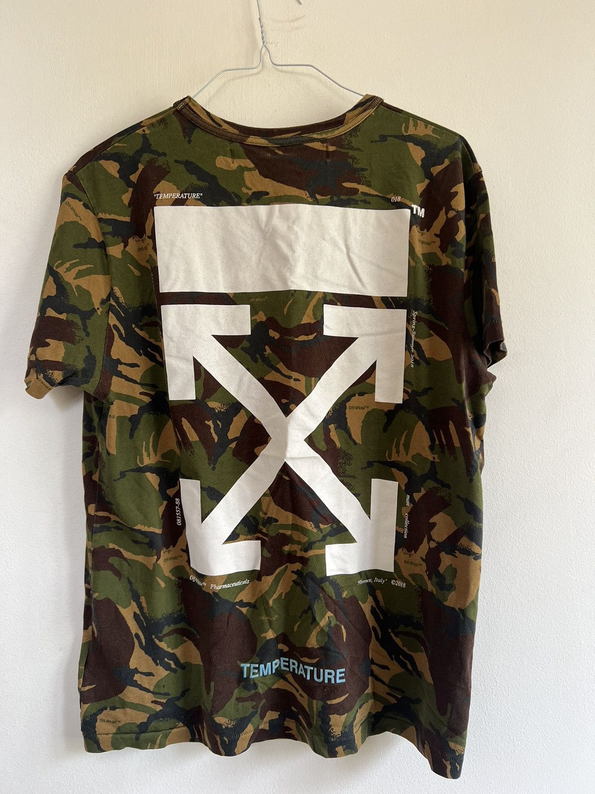 Off White Virgil Abloh Off white Camo TEE Grailed