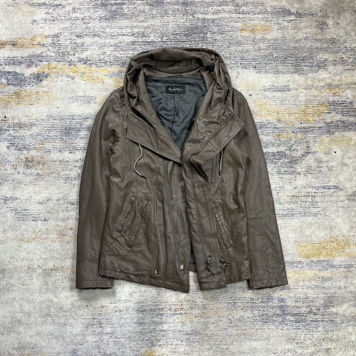 Tornado Mart multi zipper bono leather jacket vkei style