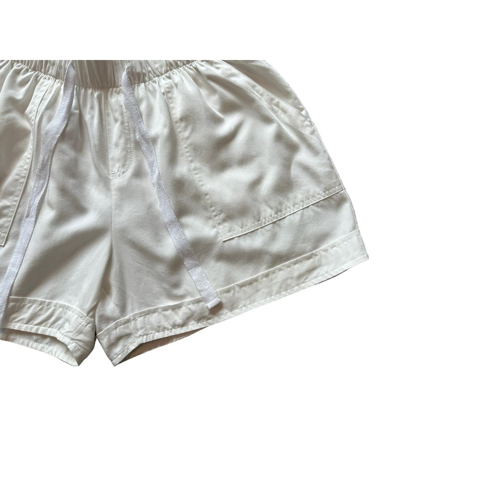 Other Bishop+Young Women’s Medium White Drawstring Summer Shorts Size 30" / US 8 / IT 44 - 3 Thumbnail