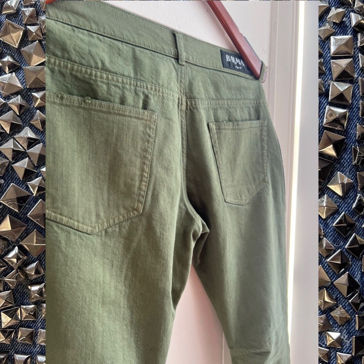 Balmain BALMAIN SS13 GREEN CANVAS PANTS Size US 33 - 3 Thumbnail