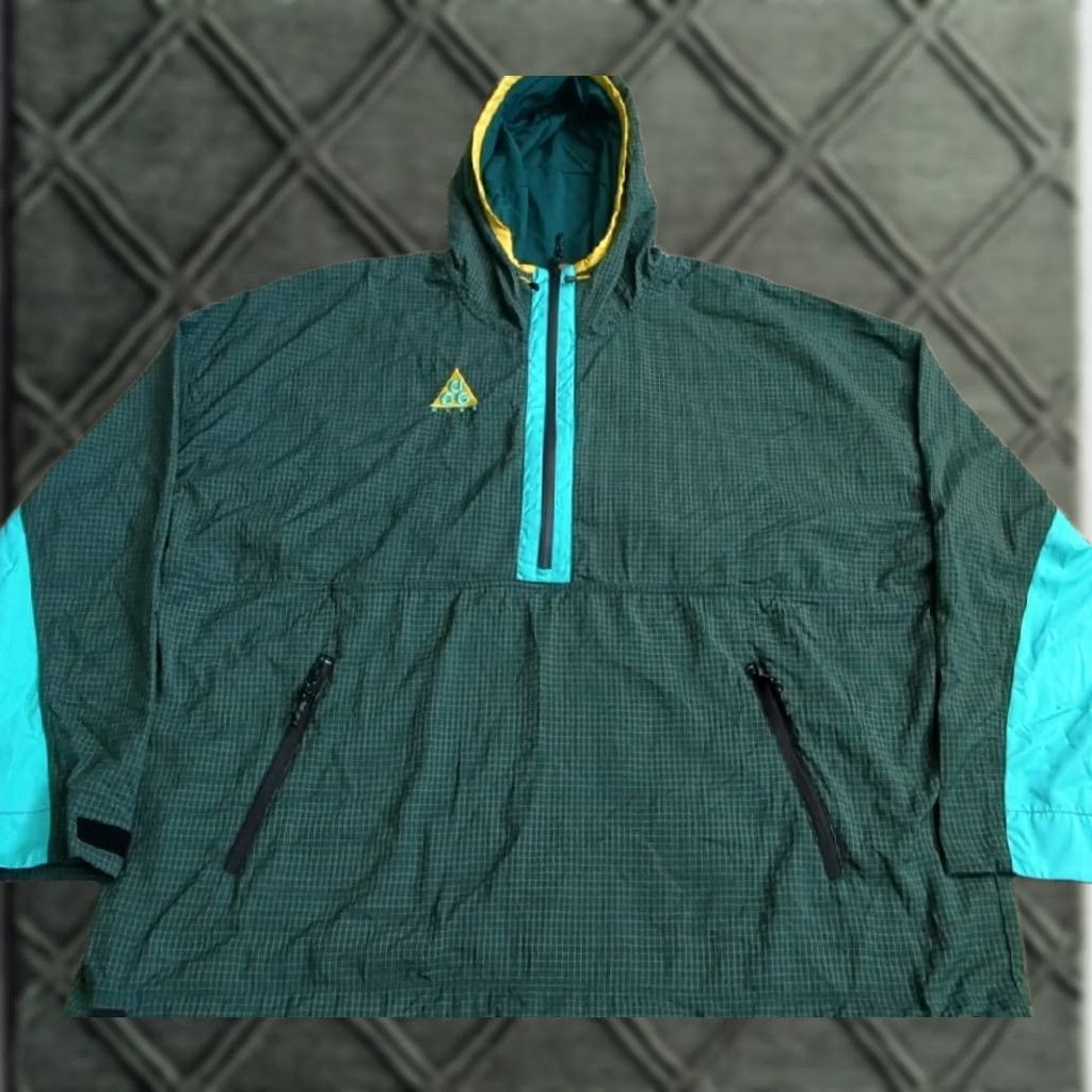 Nike ACG Nike ACG Lab Oversized Anorak Hooded Jacket 1/2 Zip Check XL/2X Pullover Size US XL / EU 56 / 4 - 1 Thumbnail