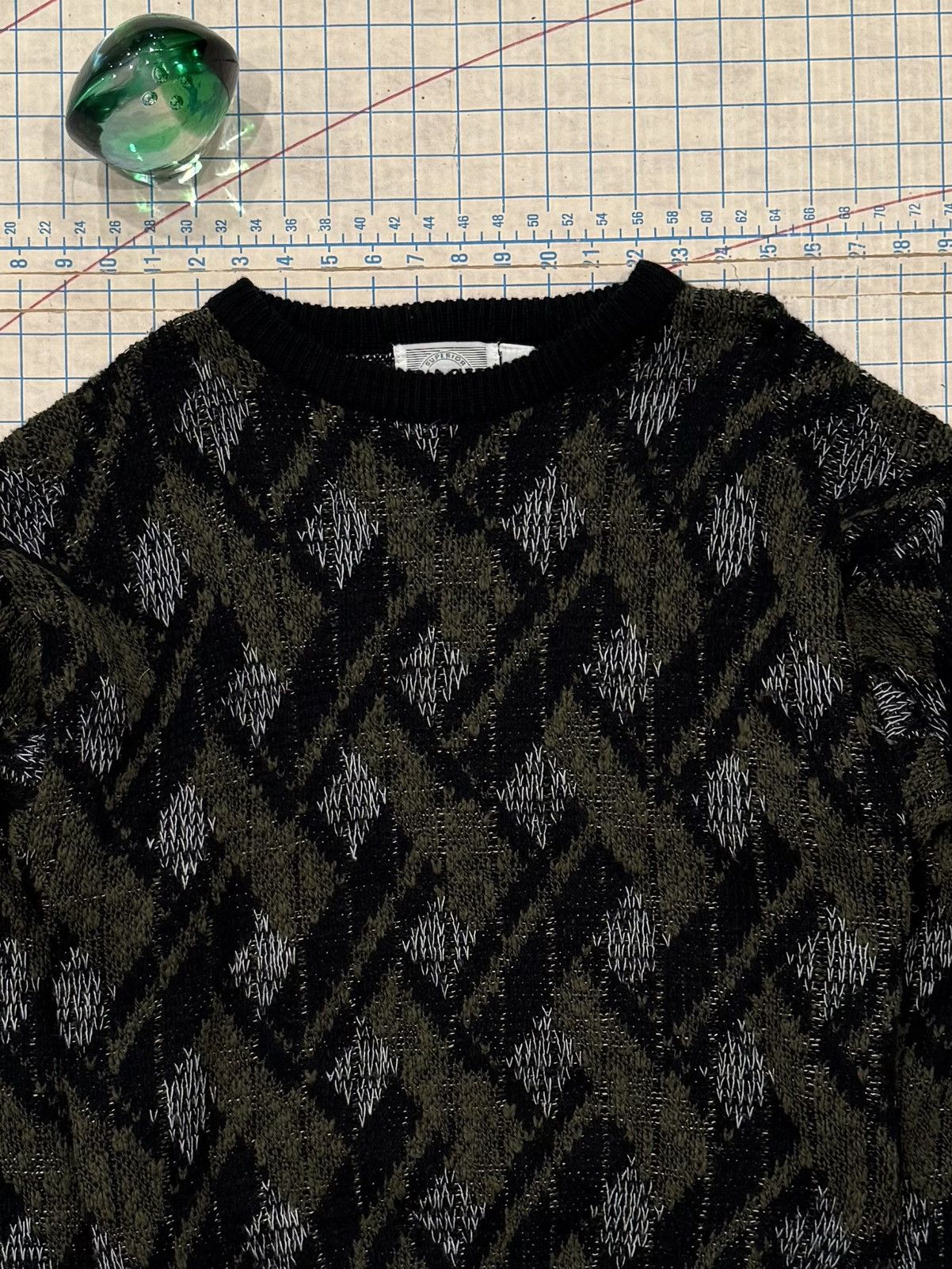 Vintage Vintage Bask Patterned Knit Sweater Mens Size Medium Black Size US M / EU 48-50 / 2 - 3 Thumbnail
