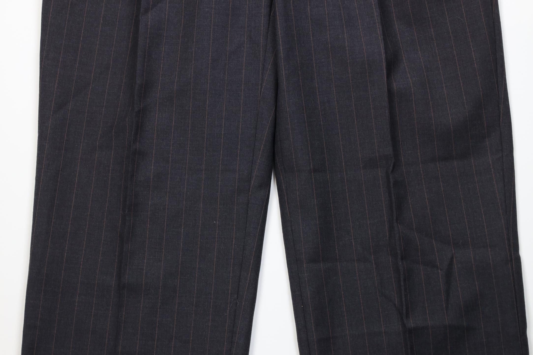 Nautica Vintage 90s Nautica Pinstriped Wide Leg Chino Pants Gray Size US 34 / EU 50 - 3 Thumbnail