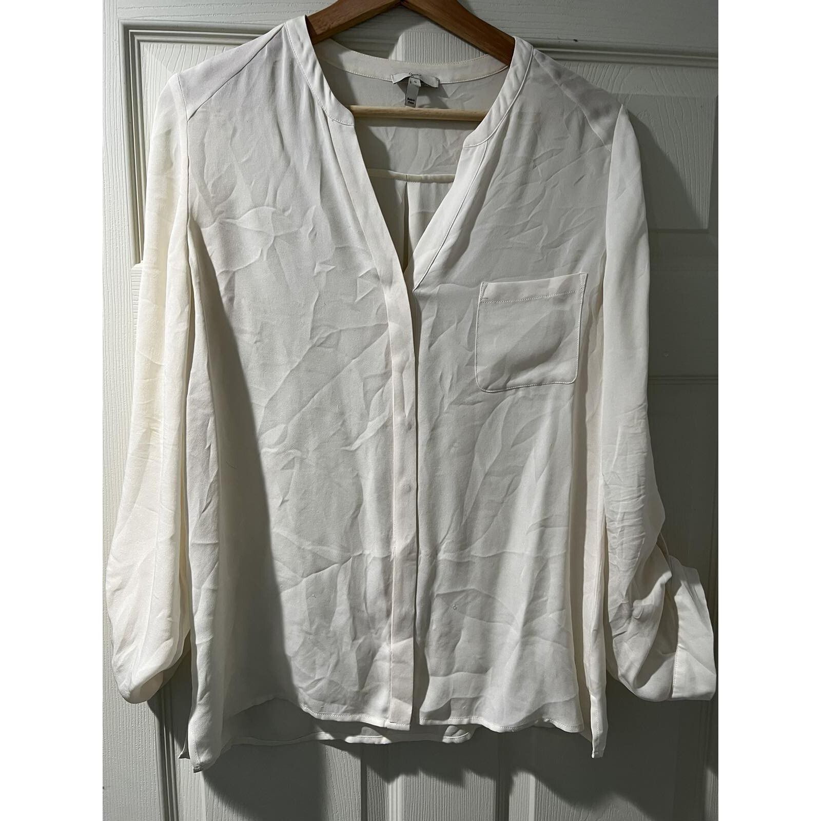 Joie JOIE Silk Women Venicia Ivory Henley Blouse Top Smal A000815 Size S / US 4 / IT 40 - 1 Thumbnail