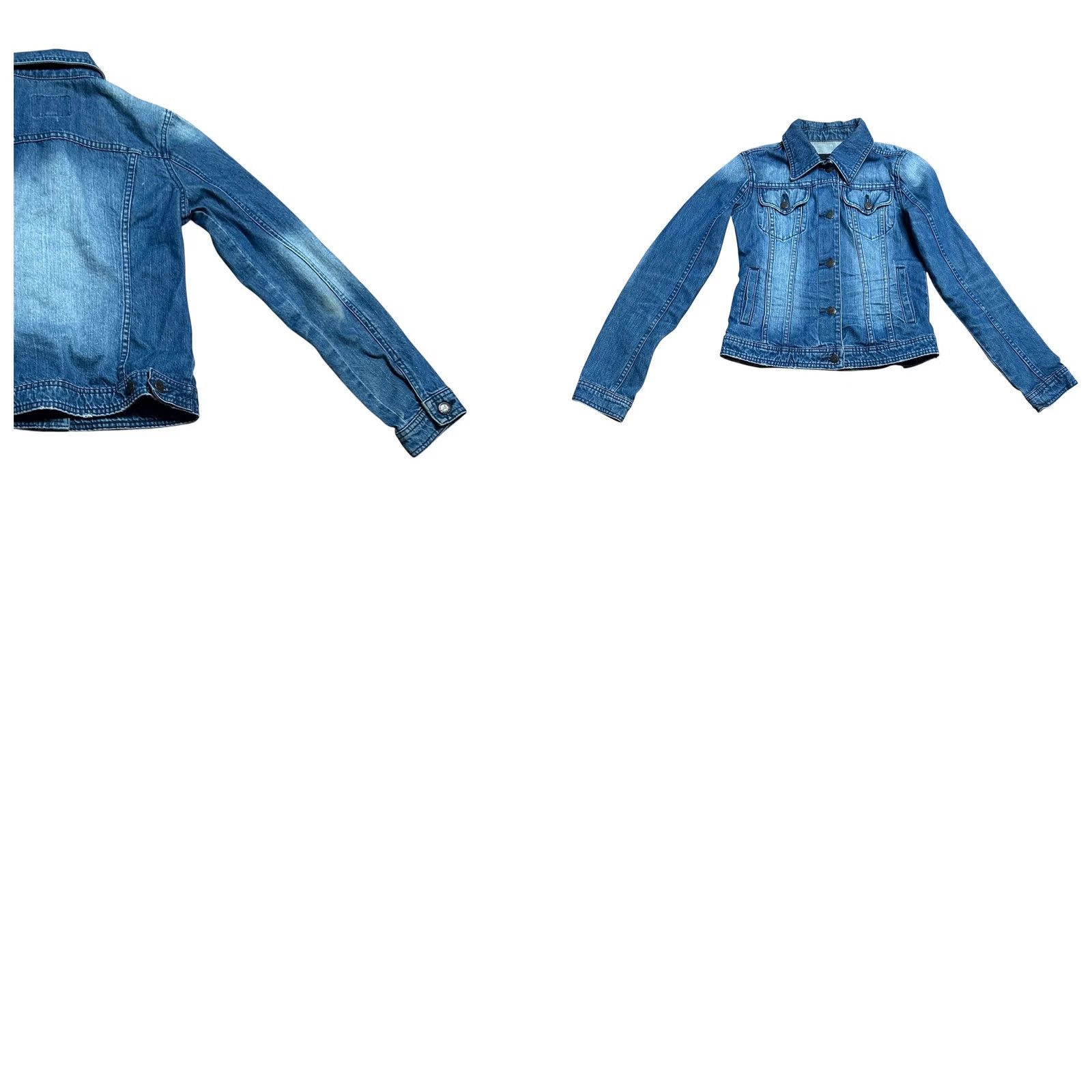 Vintage VINTAGE Anchor Blue Women's Jacket Jeans Button Up Size Small Long Sleeve 90s Casual Size S / US 4 / IT 40 - 9 Thumbnail