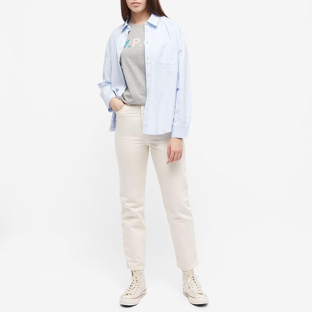 A.P.C. A.P.C Big Logo Koryn T Shirt Size L / US 10 / IT 46 - 6 Thumbnail