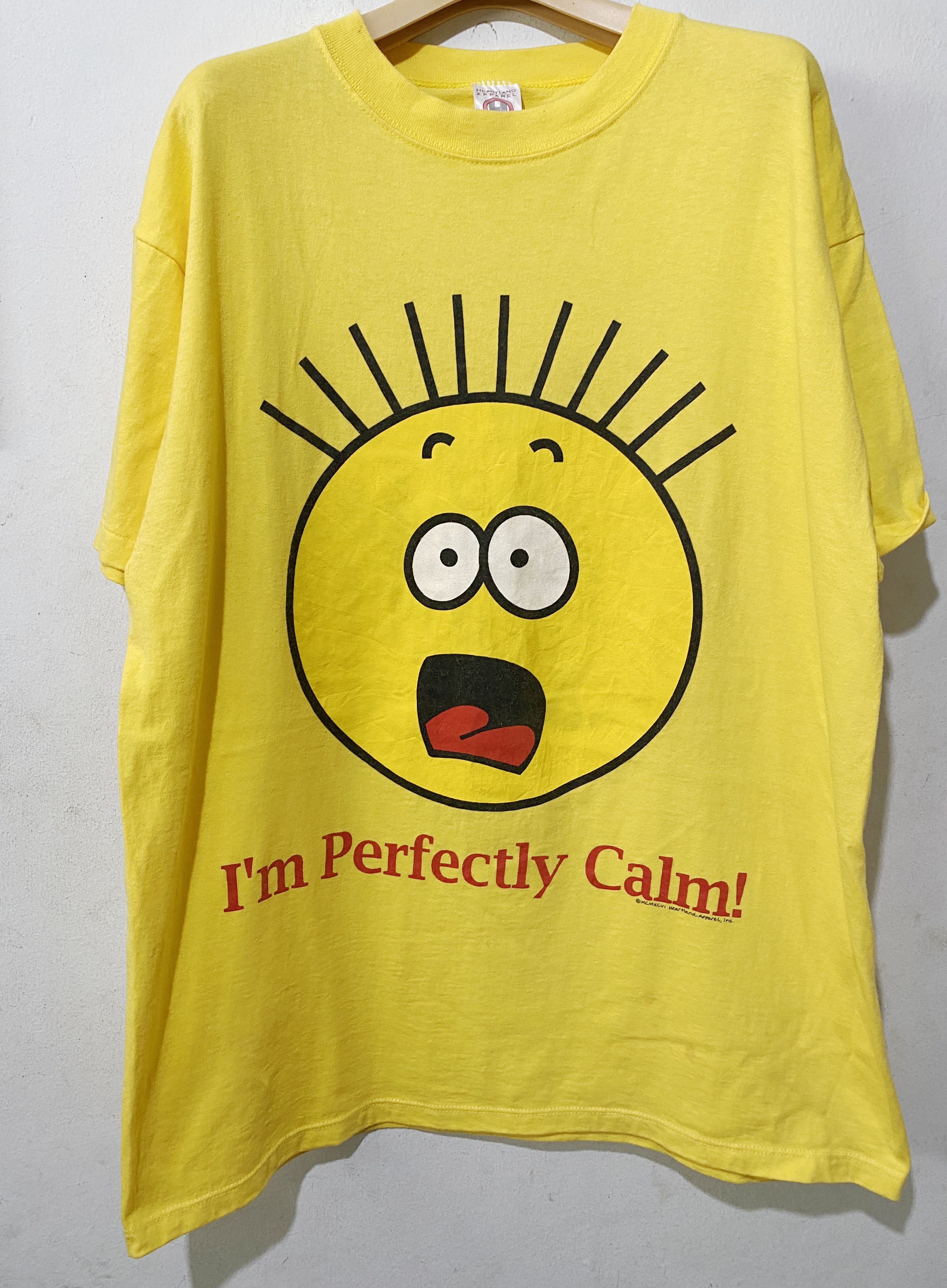 Vintage 90s I’m Perfectly Calm Smiley Shirt