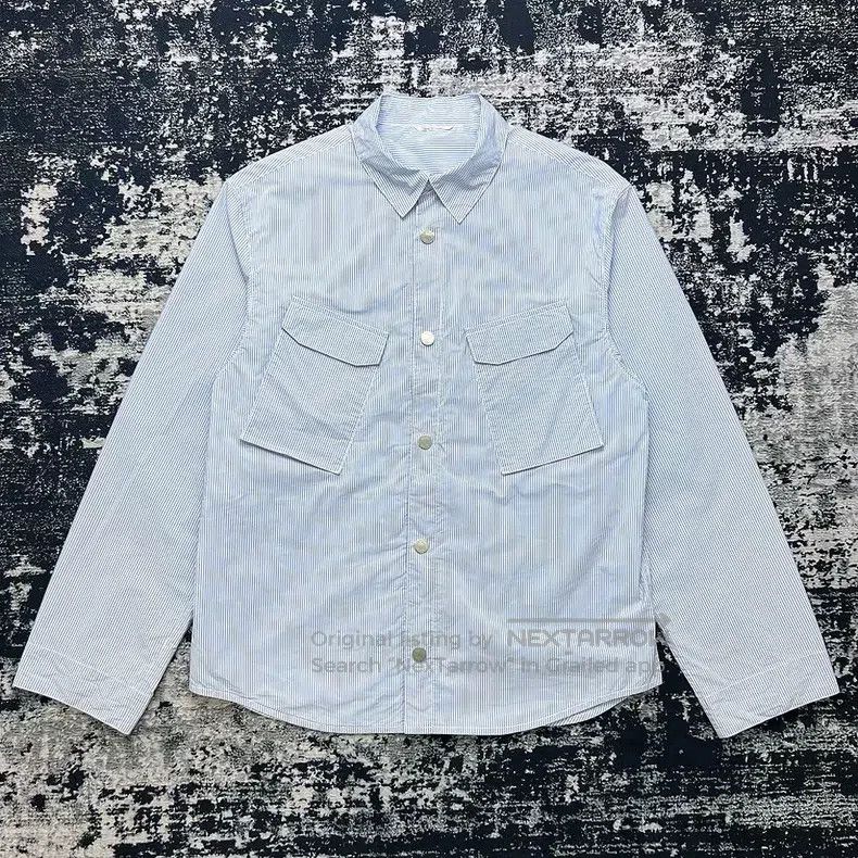 Hermes Hermes Rayure Blue and White Striped Shirt Size US M / EU 48-50 / 2 - 1 Thumbnail