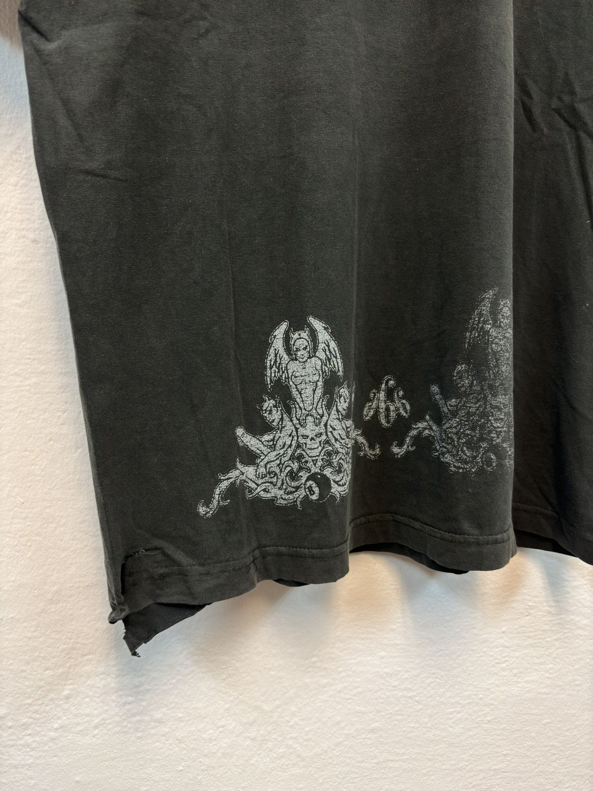 Band Tees × Vintage Vintage Die Arzte rock tee 90’s DEVIL OPIUM 666 WASHED FADED Size US L / EU 52-54 / 3 - 3 Thumbnail