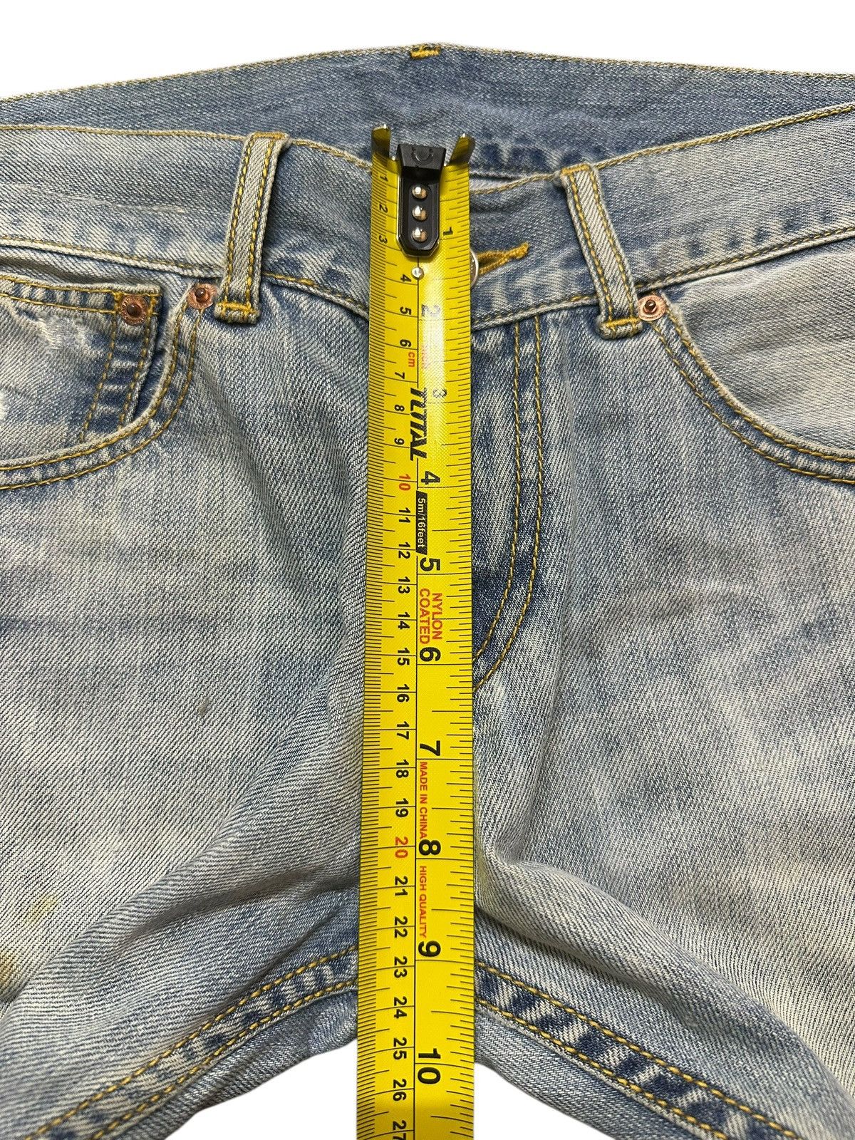 Japanese Brand Vintage Japanese Brand Blue Faded Wash Clawmark Style Baggy Size US 31 - 14 Thumbnail