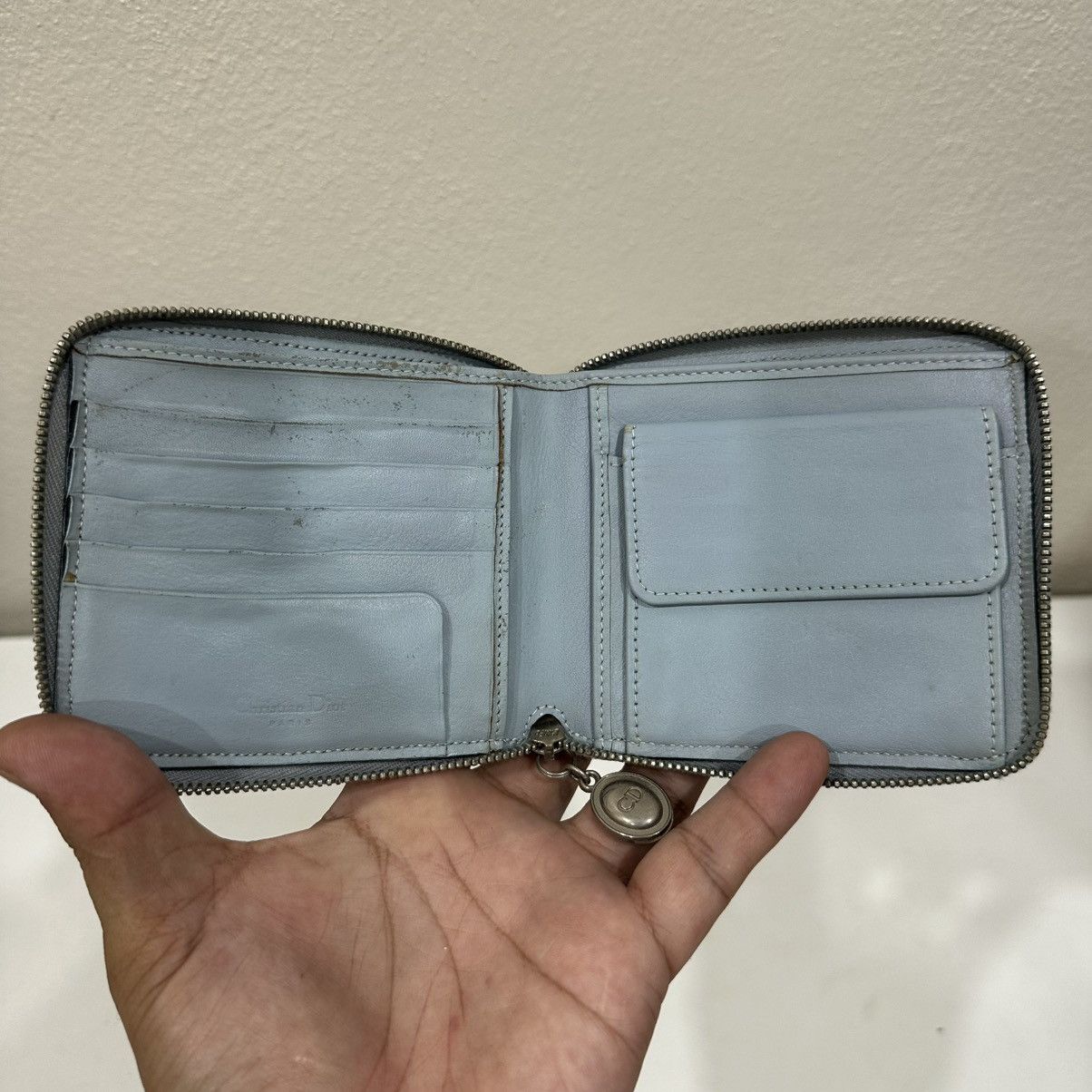 Dior ‼️YES‼️ CHRISTIAN DIOR DENIM ZIPPER SHORT WALLET Size ONE SIZE - 4 Thumbnail