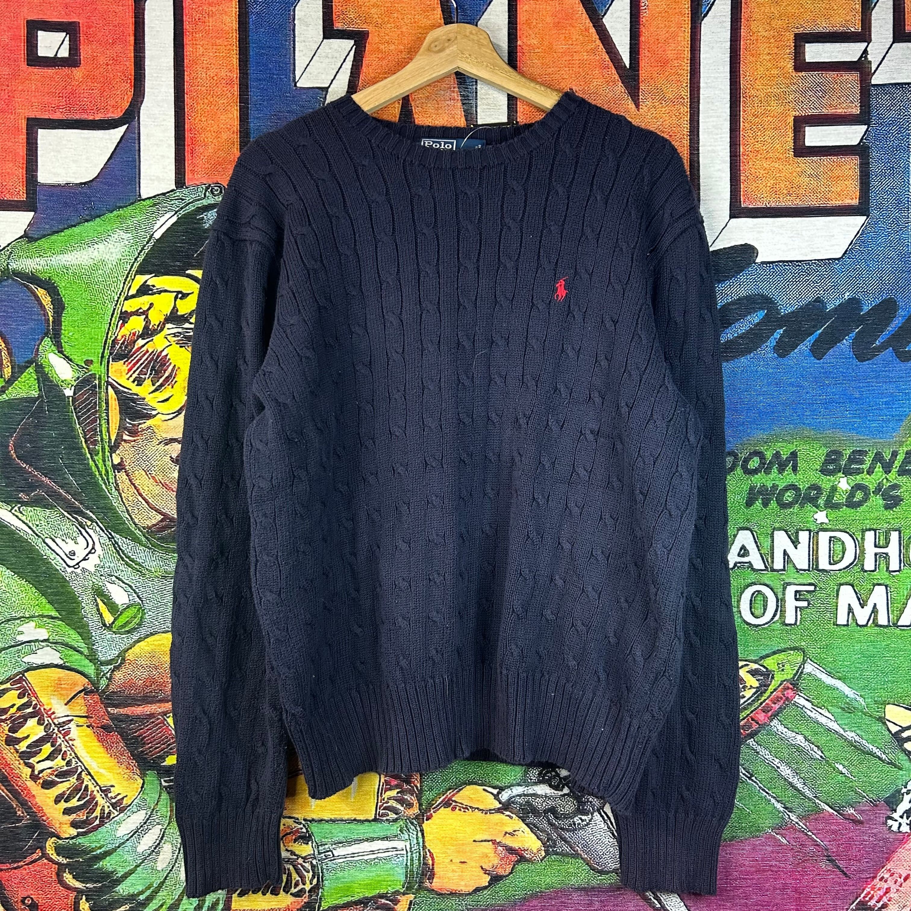 Polo Ralph Lauren Y2K Polo Ralph Lauren Cable Knit Sweater Size Large Size US L / EU 52-54 / 3 - 1 Thumbnail