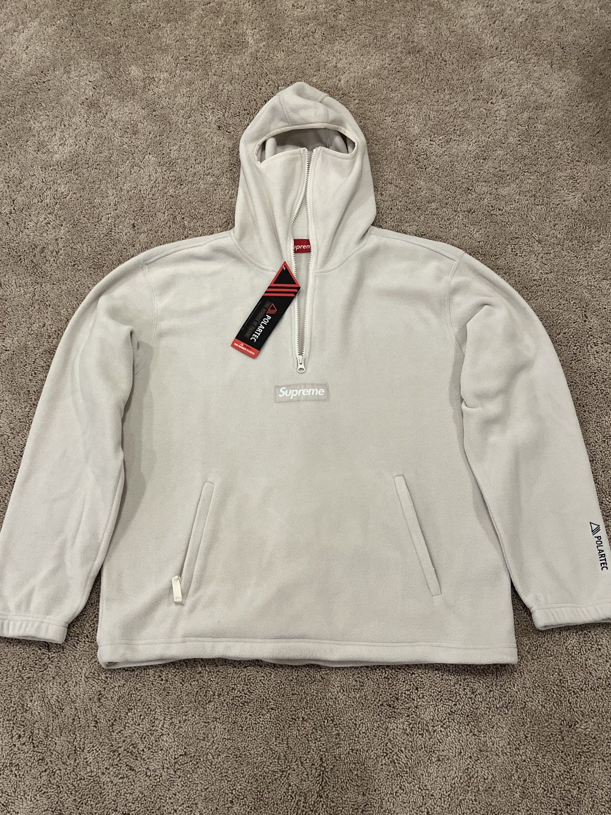430+ Online!) Supreme Polartec Facemask Half Zip Hoodie