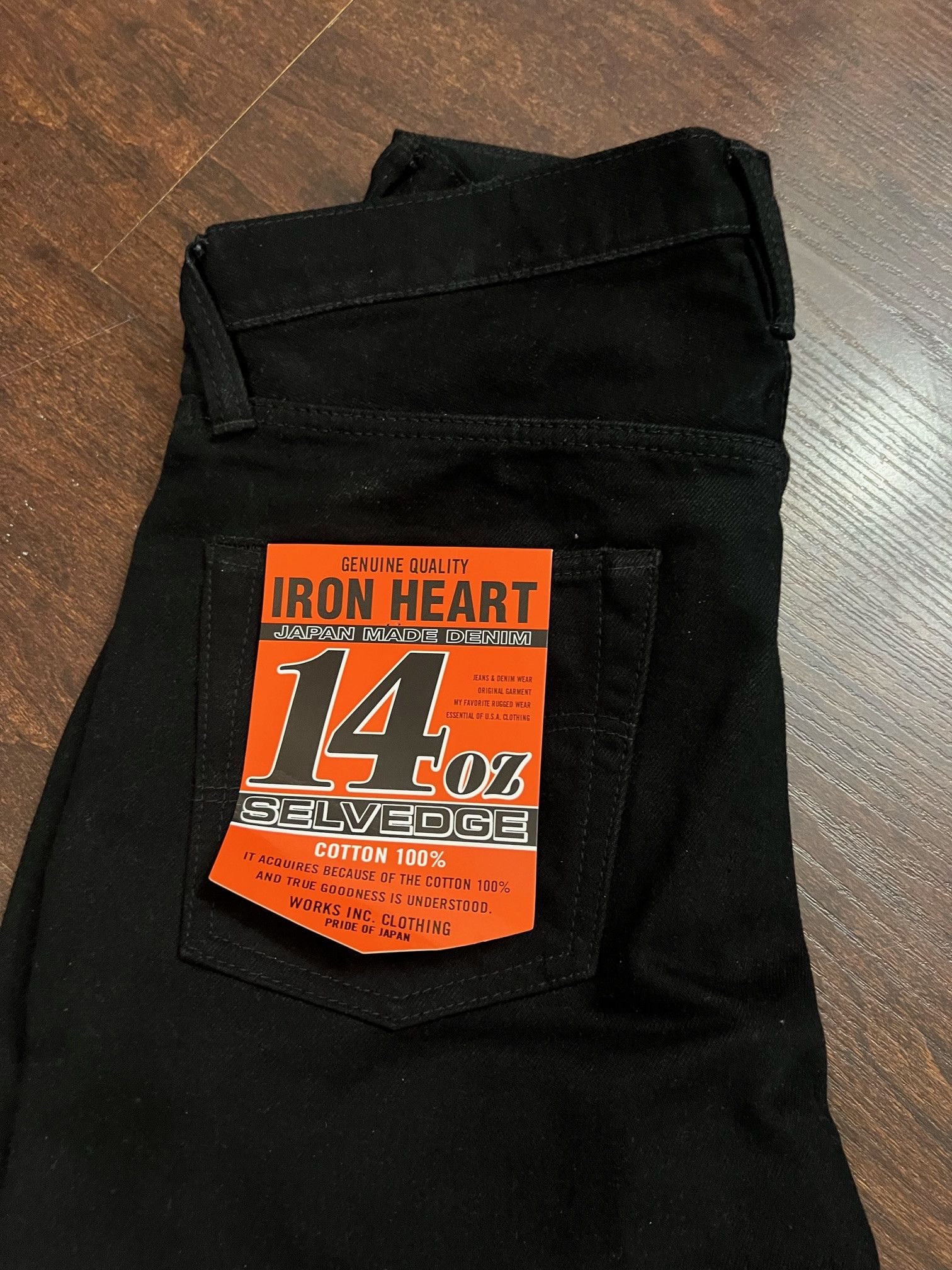 Iron Heart IRON HEART 14OZ JEANS BLACK SELVEDGE 555 W32 L36 NEVER WORN Size US 32 / EU 48 - 6 Thumbnail