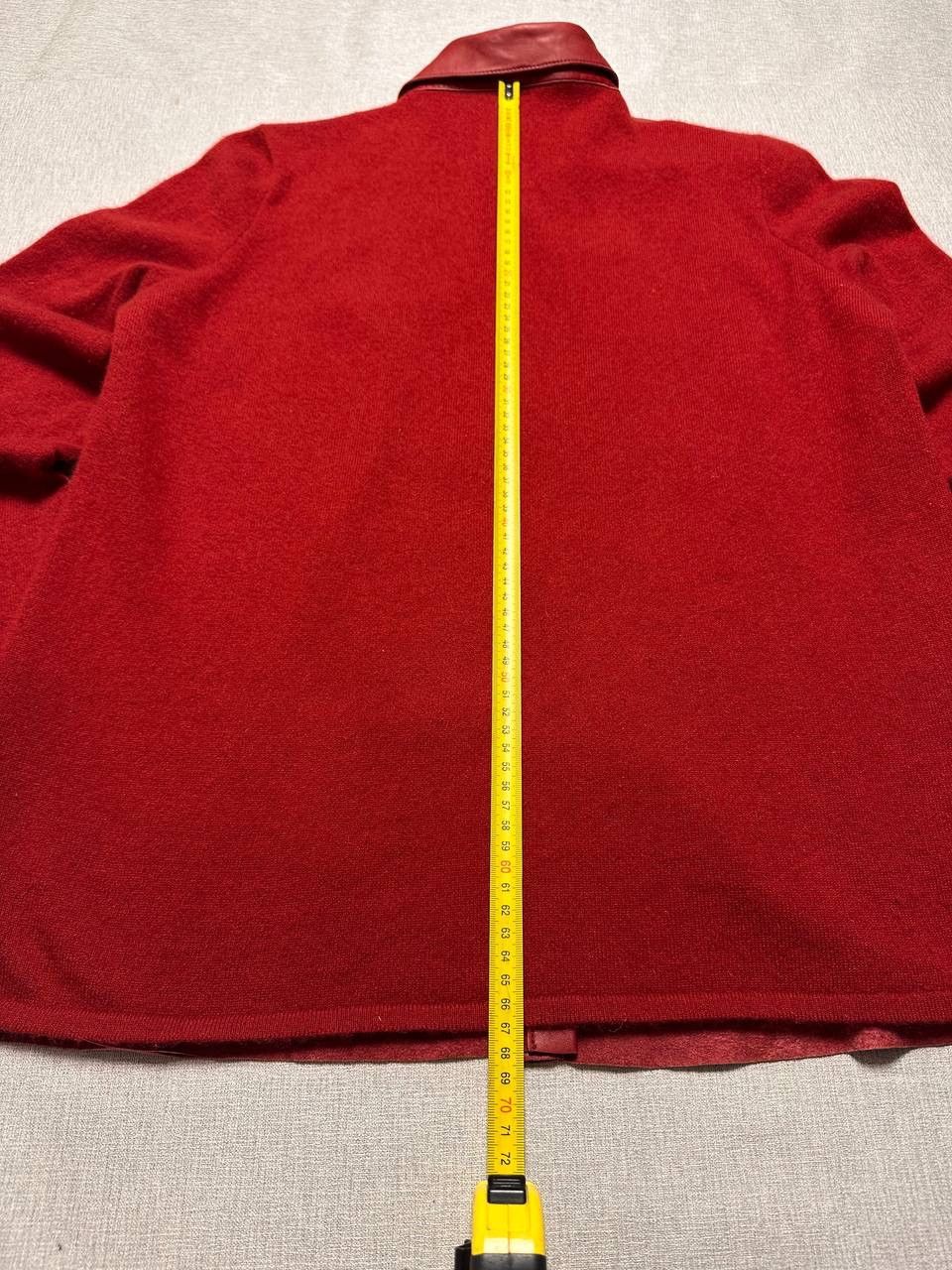 Brunello Cucinelli Brunello Cucinelli Red Leather & Cashmere Overshirt Vintage Size M / US 6-8 / IT 42-44 - 20 Thumbnail