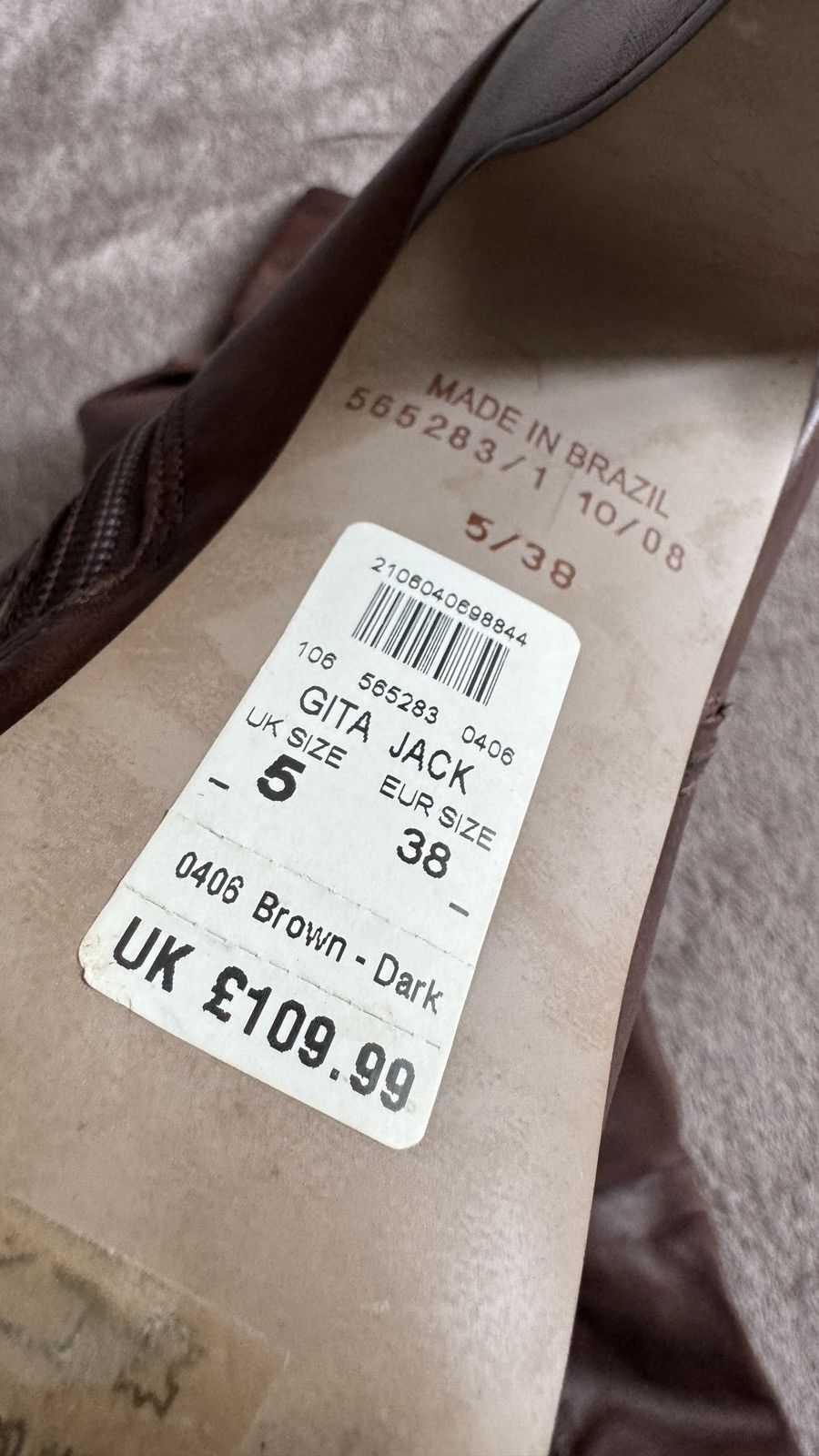 Vintage River Island Vintage High Heeled Strap Brown Leather Boots Size US 9 / EU 42 - 9 Thumbnail