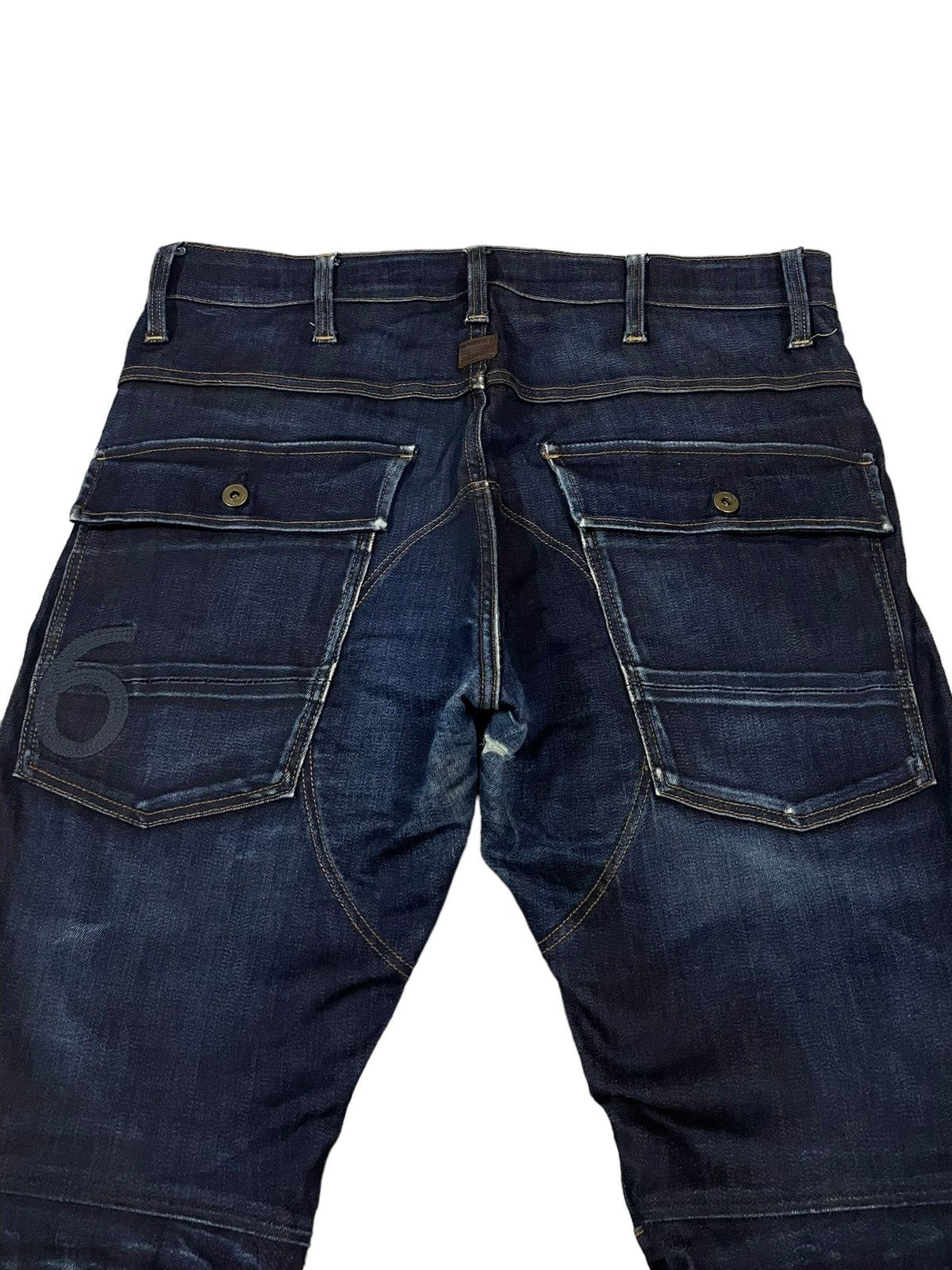 G-Star Vintage G Star Raw Double Knee Denim Pad Biker Pants Jeans Size US 33 - 12 Thumbnail