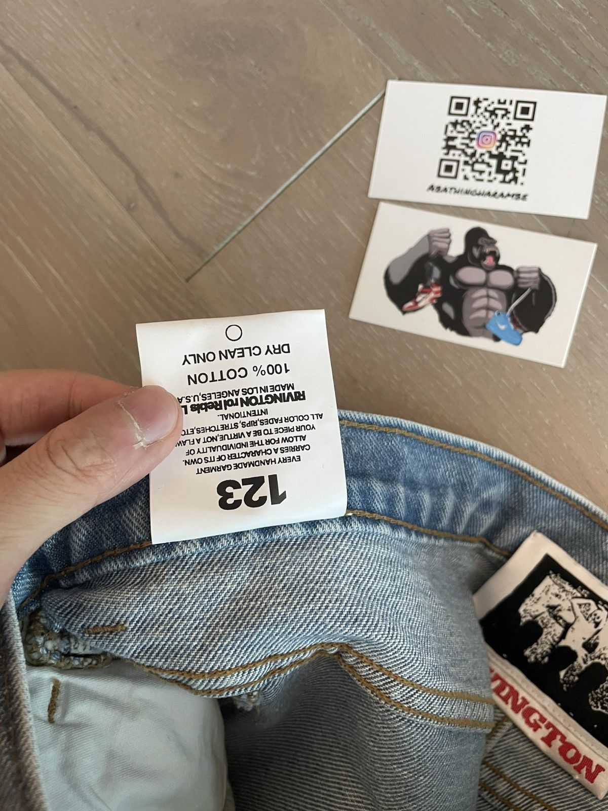 RRR-123 RRR123 Painted Repented Pants Indigo Size US 34 / EU 50 - 6 Thumbnail