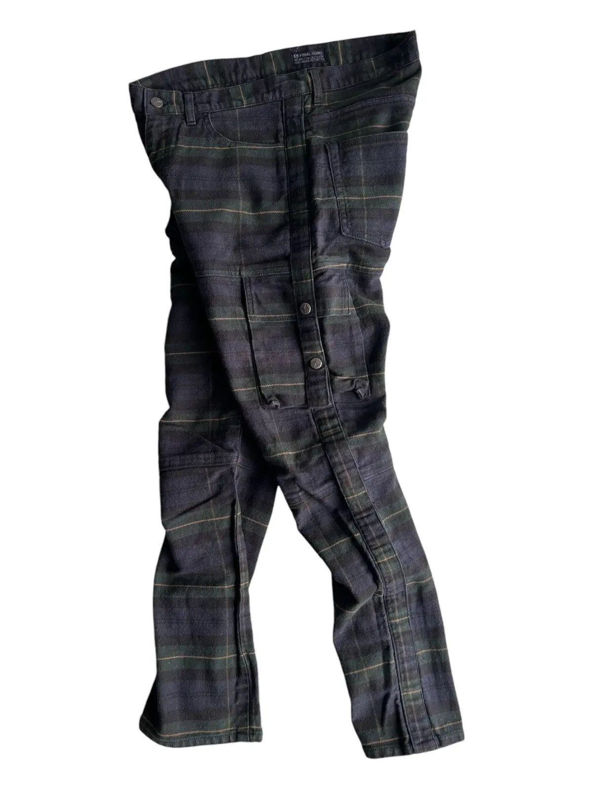 Final Home Tsumura FH Plaid Cargo Survival Pocket Parachute Jeans Pants Size US 30 / EU 46 - 2 Thumbnail