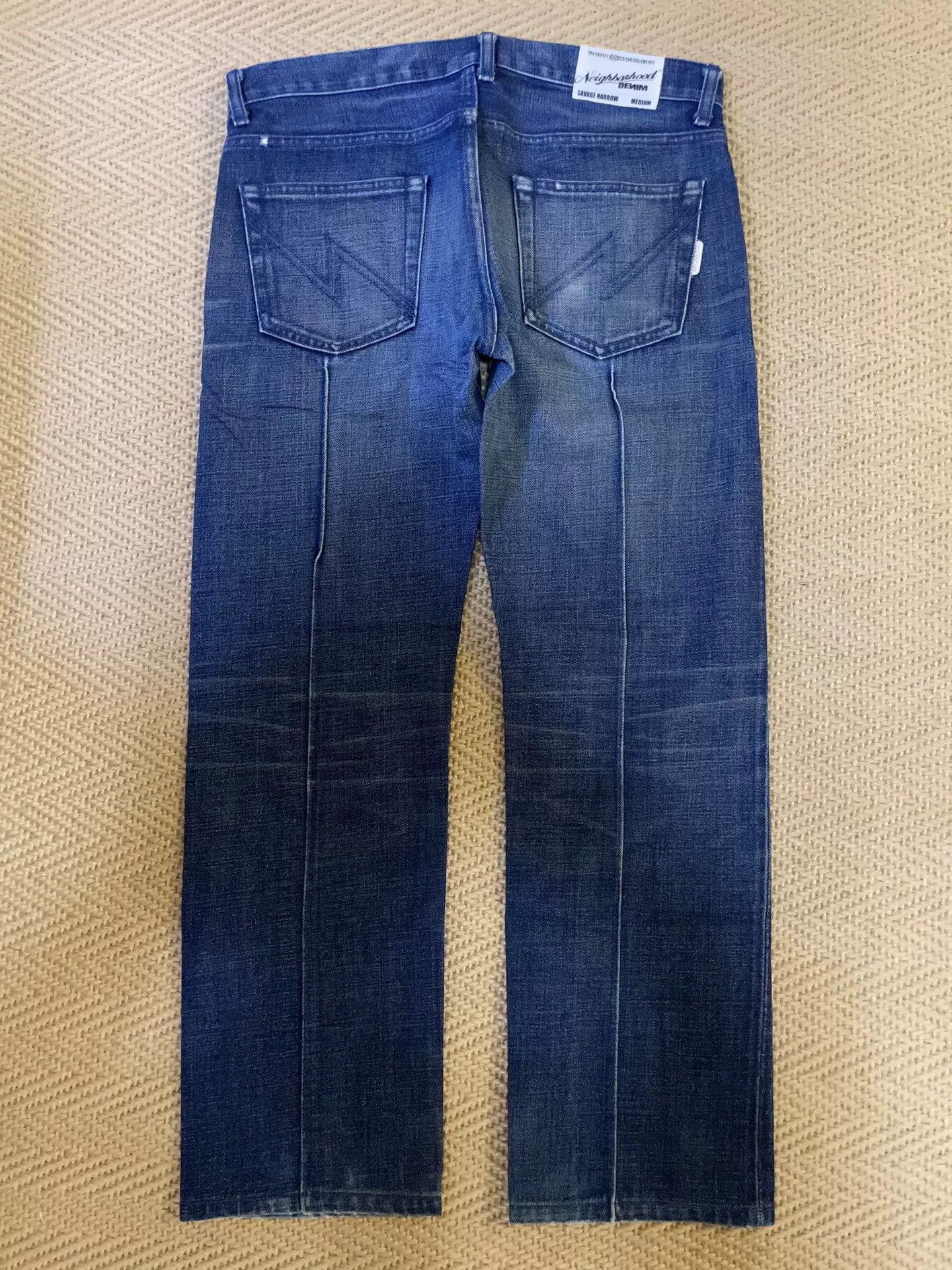 Neighborhood neighborhood washed denim pants with stitch details Size US 31 - 1 Thumbnail