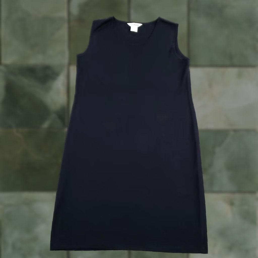Vintage Misook Dress Womens XL Black Sleeveless Knit Shift Sheath Little Black Classic Size XL / US 12-14 / IT 48-50 - 1 Thumbnail
