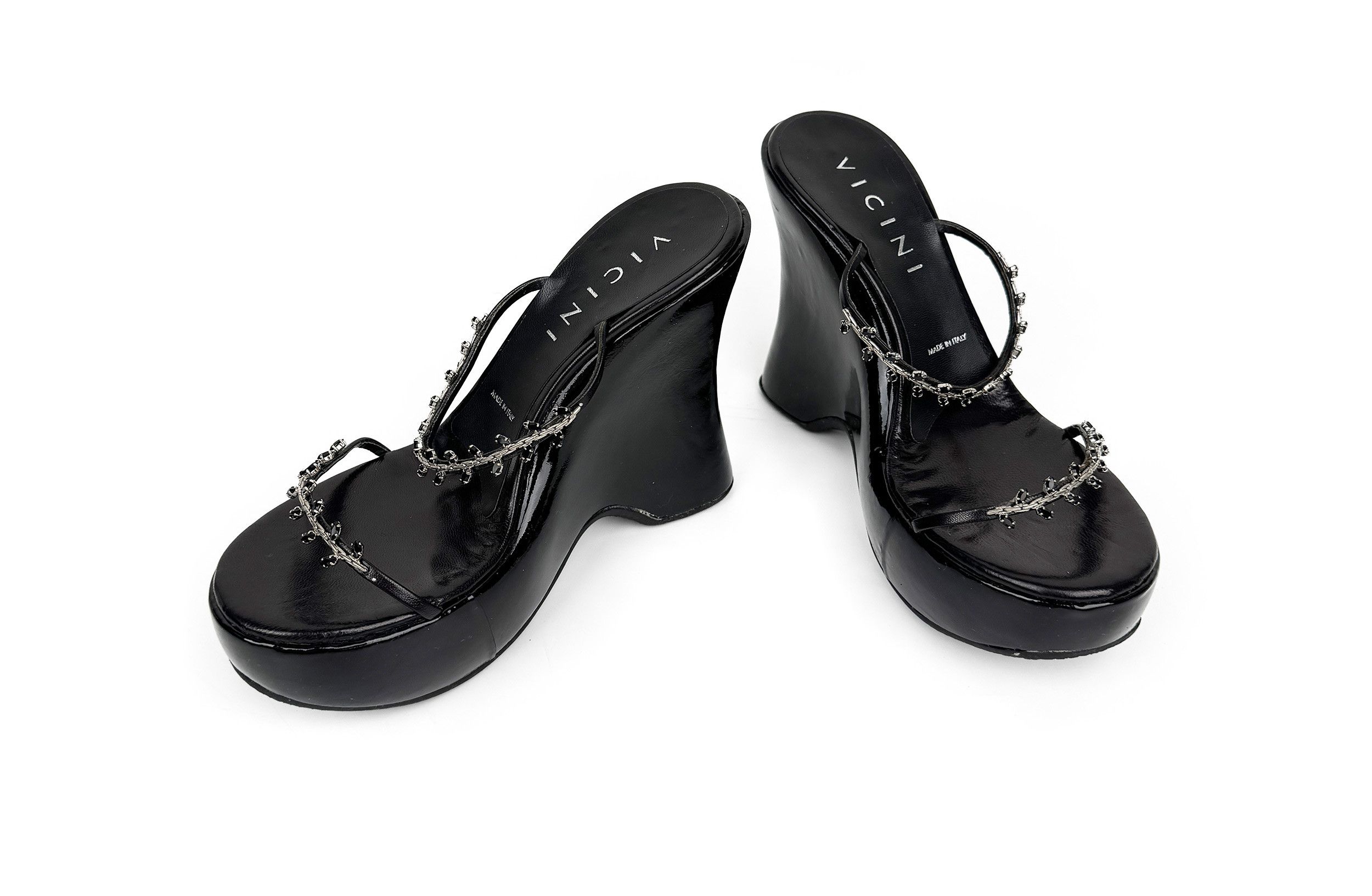 Giuseppe Zanotti Vicini by Zanotti Platform Wedge Mules Crystal Size 36 Size US 6 / IT 36 - 4 Thumbnail