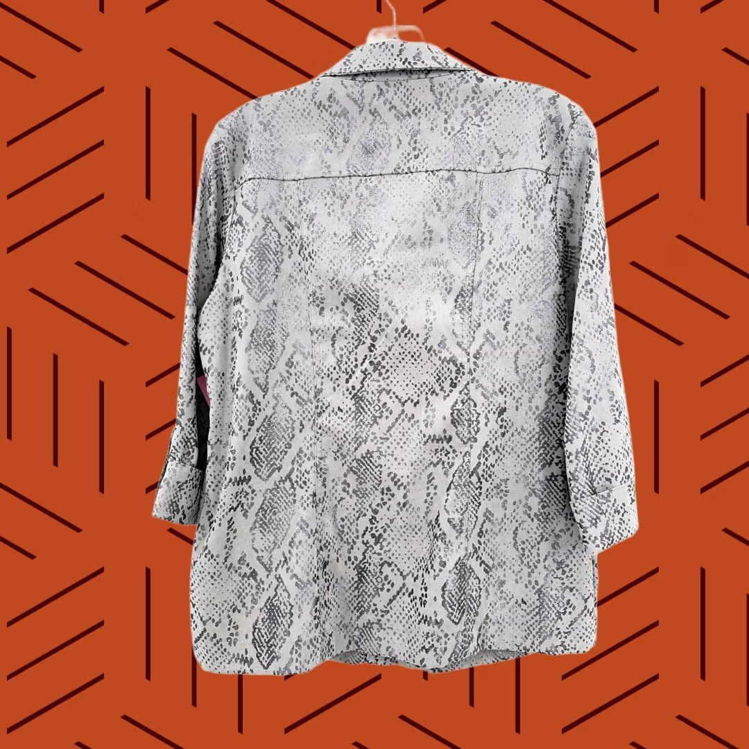 JM Collection Pre-Owned JM Collection Grey Button Down Shirt Medium Size M / US 6-8 / IT 42-44 - 1 Thumbnail