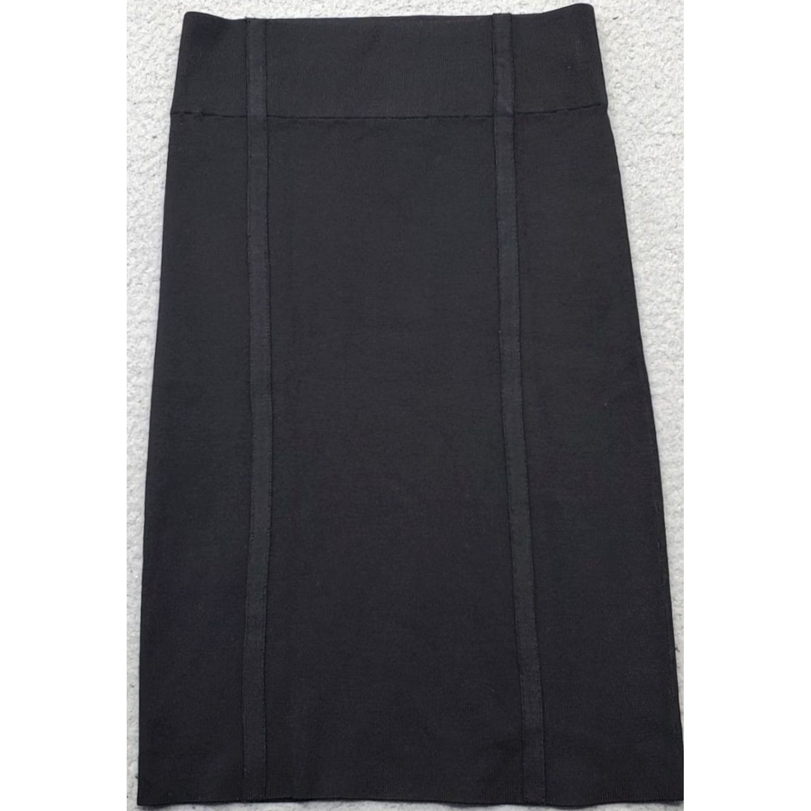 Bcbgmaxazria BCBGMAXAZRIA Pencil Skirt Womens L Black Knit High Waisted Casual Everyday Size 36" / US 14 / IT 50 - 2 Thumbnail