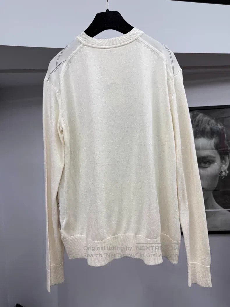 Hermes Hermes White Printed Silk Blended Top Size XXS / US 00 / IT 34 - 3 Thumbnail