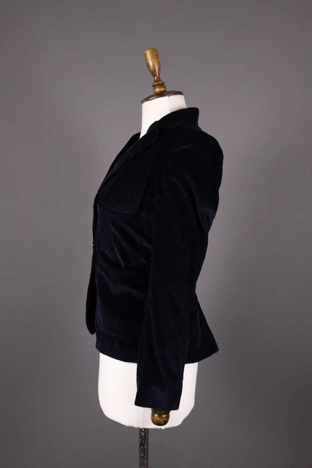 Designer Weekend Max Mara Black Corduroy Jacket Size I 38 / GB 6 Size M / US 6-8 / IT 42-44 - 4 Thumbnail